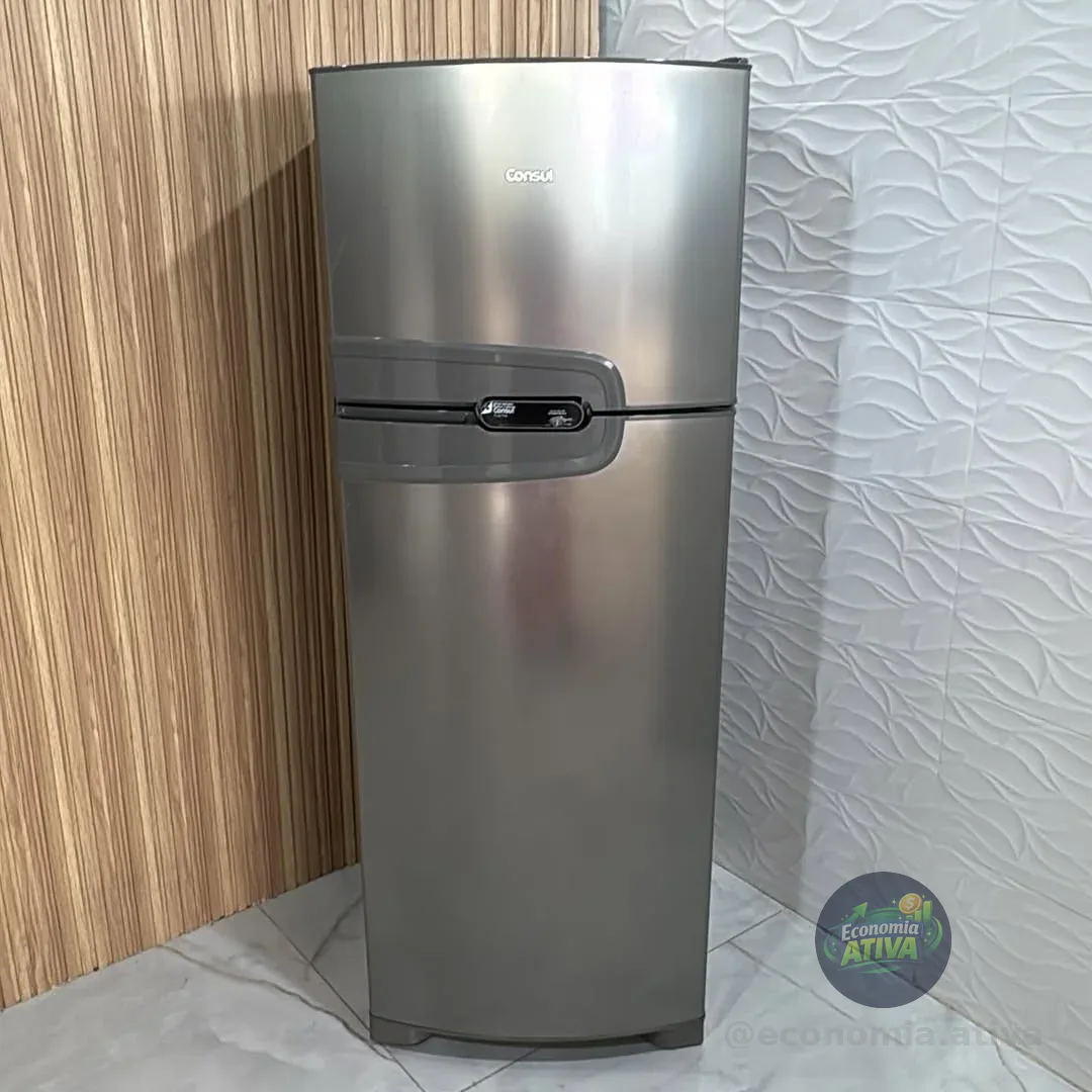 Refrigerador 340L 2 Portas Frost Free Classe A Evox 220 Volts, Inox, Consul