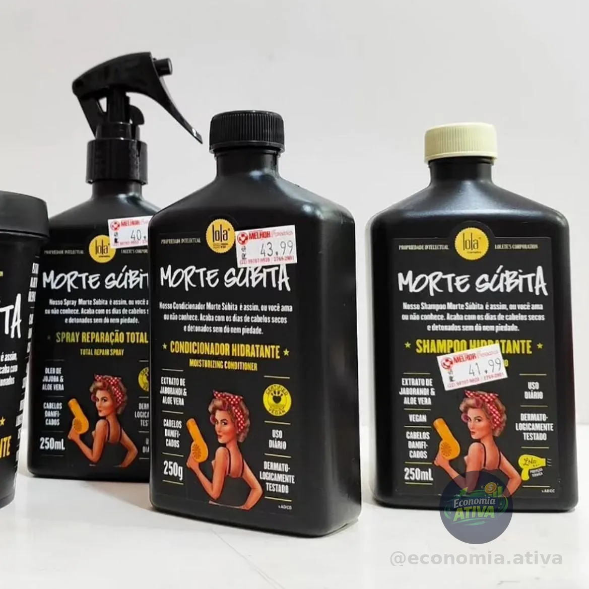 Kit Morte Súbita - Lola from Rio - Shampoo - Condicionador - Spray Reparaçao)