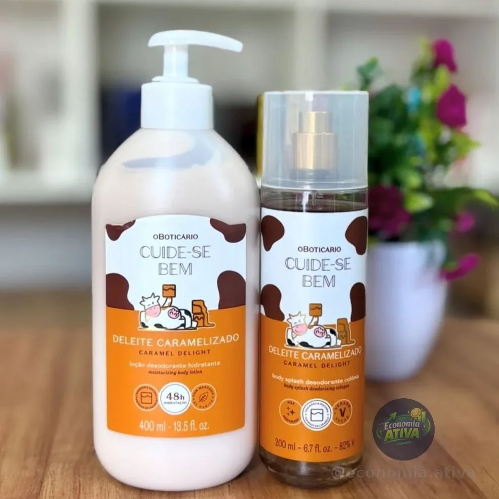 Combo Cuide-se Bem Deleite Caramelizado: Body Splash 200ml + Loção Corporal 400ml