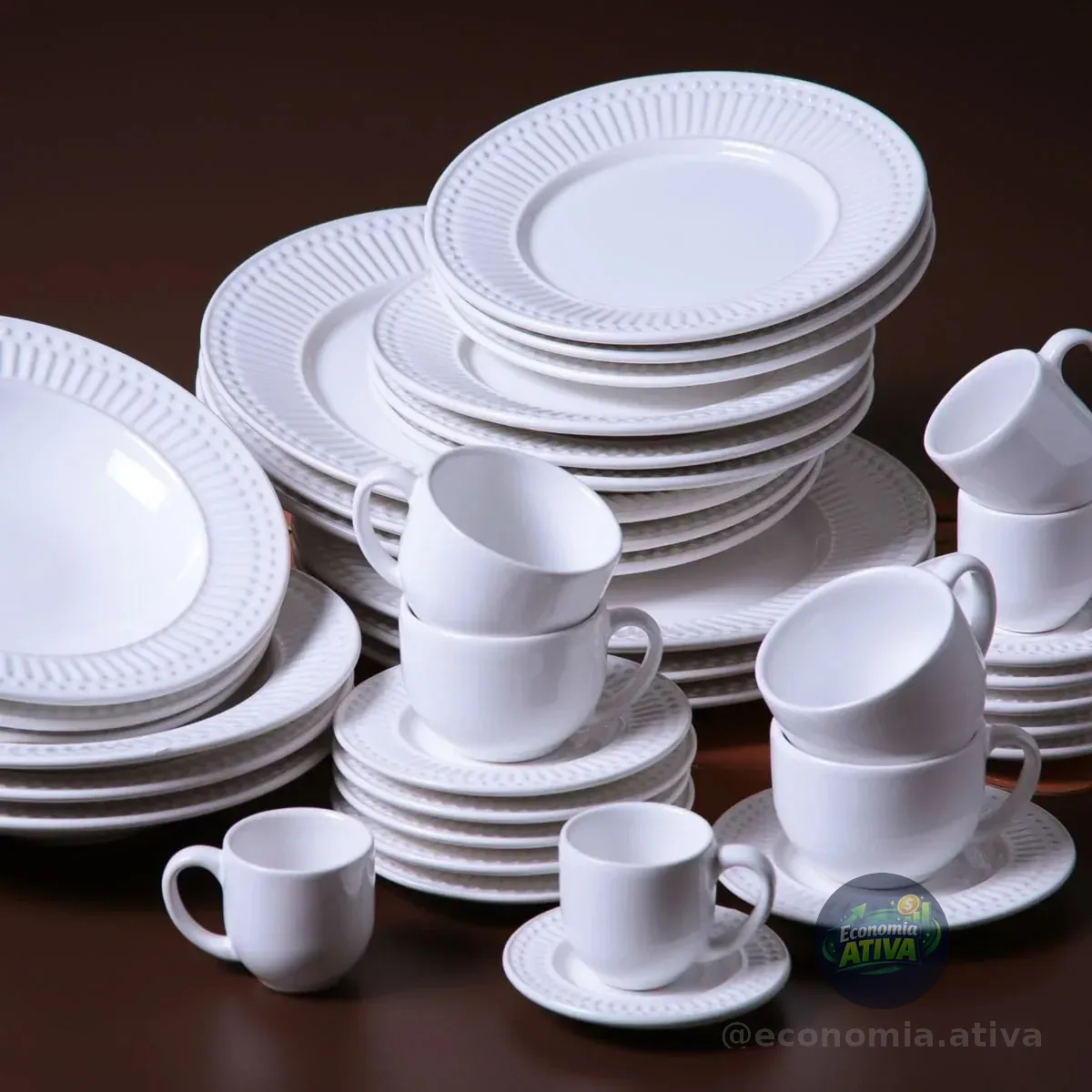Aparelho De Jantar 20 Peças Roma Branco