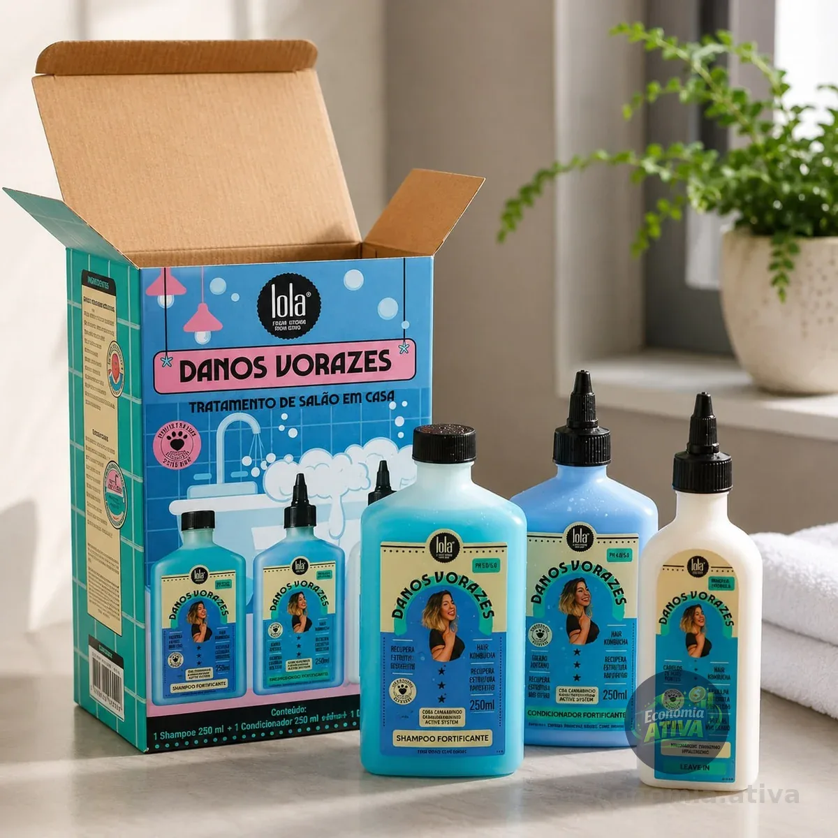 Kit Danos Vorazes (Shampoo + Condicionador + Leave in) - Lola From Rio