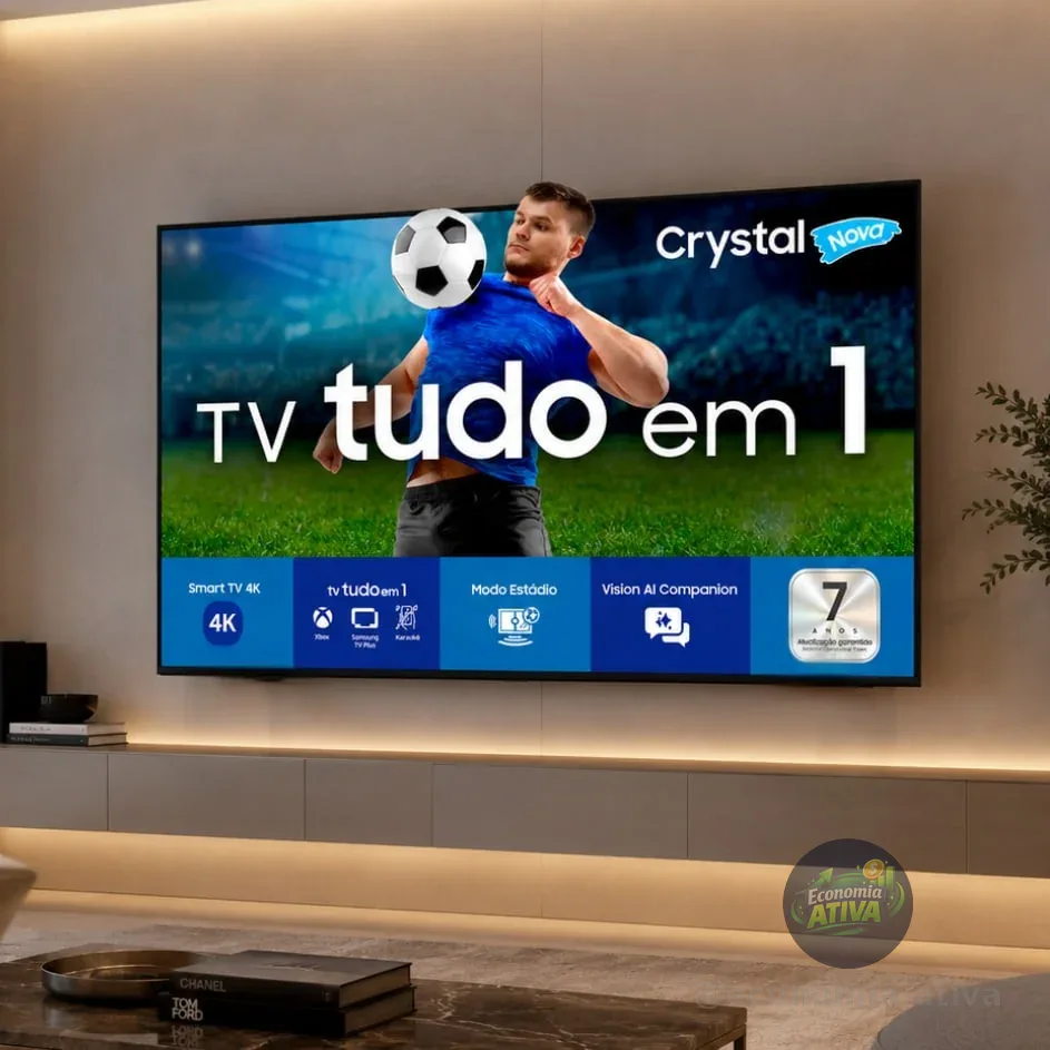 Samsung Smart TV 70" Crystal UHD 4K U8500F 2025, Xbox Cloud Gaming, Canais Gratuitos, 7 Anos de Atualização, AI Energy Mode, Alexa integrada