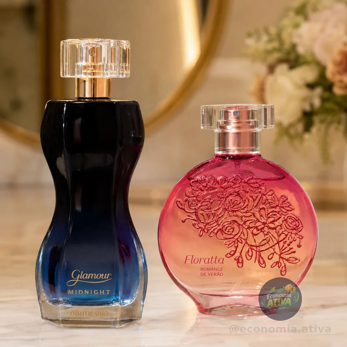 Perfumaria Dia E Noite - Floratta Romance De Verão 75ml - Glamour Midnight 75ml