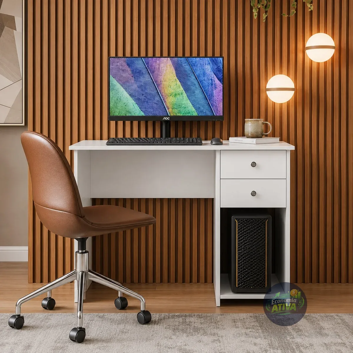 Mesa Escrivaninha 4115 Qmovi Branco