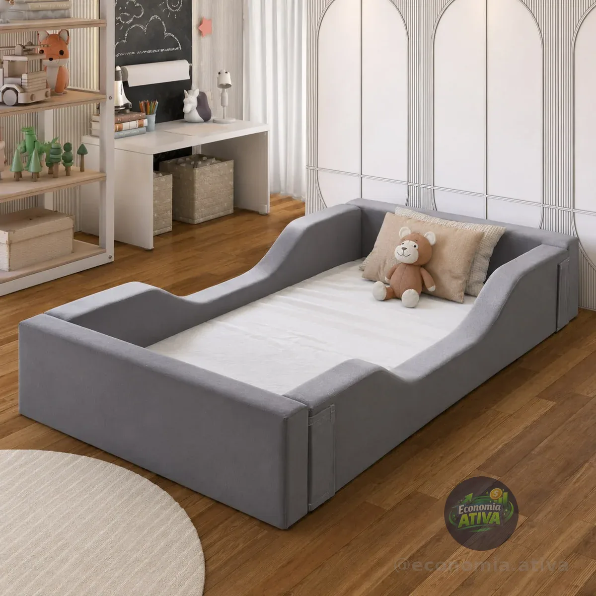 Cama Infantil Montessoriana Várias Cores Meninas E Meninos