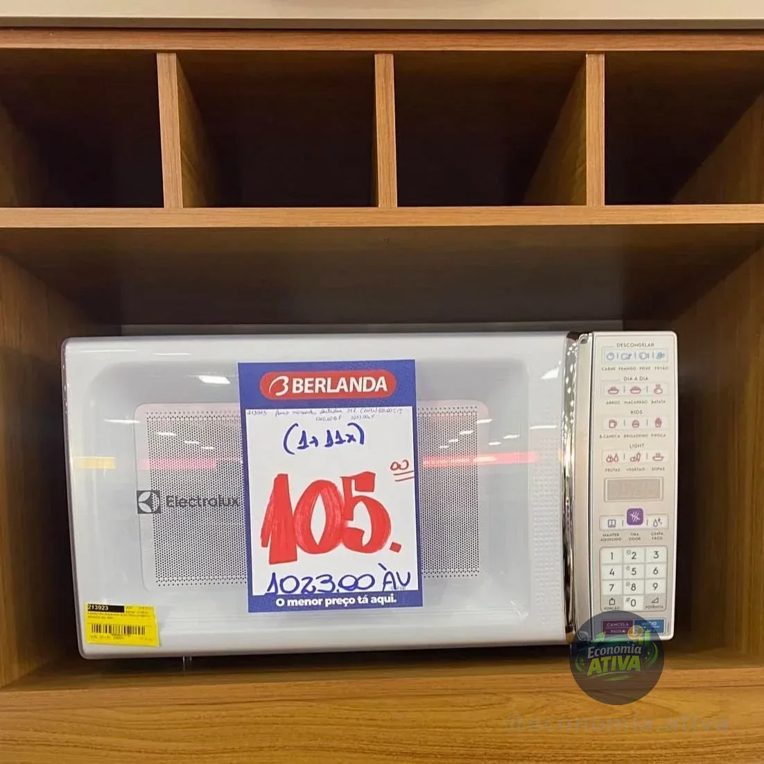 Micro-ondas Electrolux De Bancada Branco Com Função Tira Odor E Manter Aquecido 34l Meo44 127v