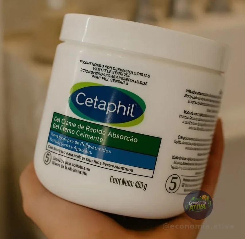 Gel Creme Hidratante Corporal Para Pele Sensível Cetaphil 453g - Hidratação 48h Com Aloe Vera Sem Fragrância