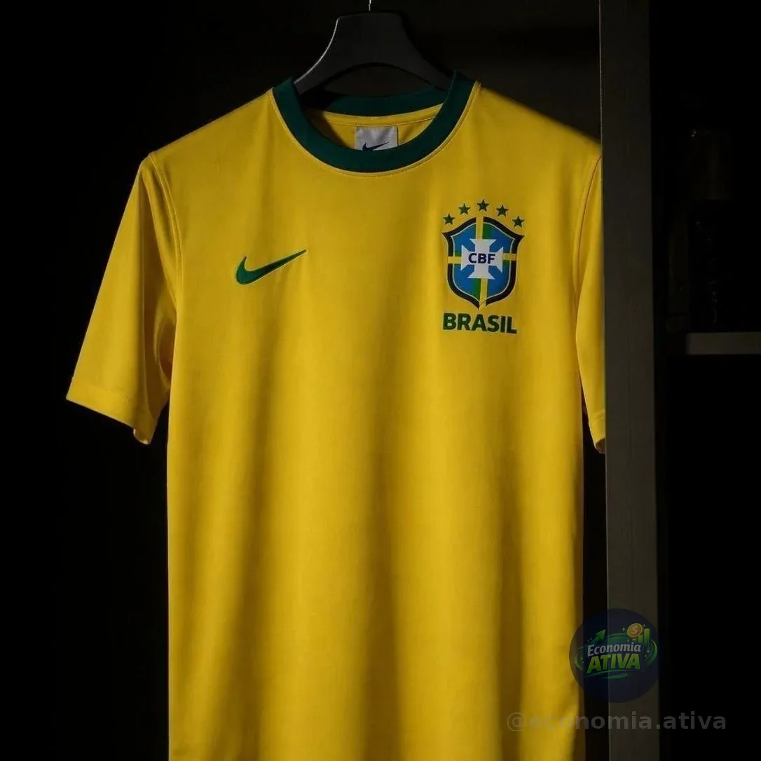 Camisa Brasil Nike I 2026/27 Fã Masculina Amarelo/verde G