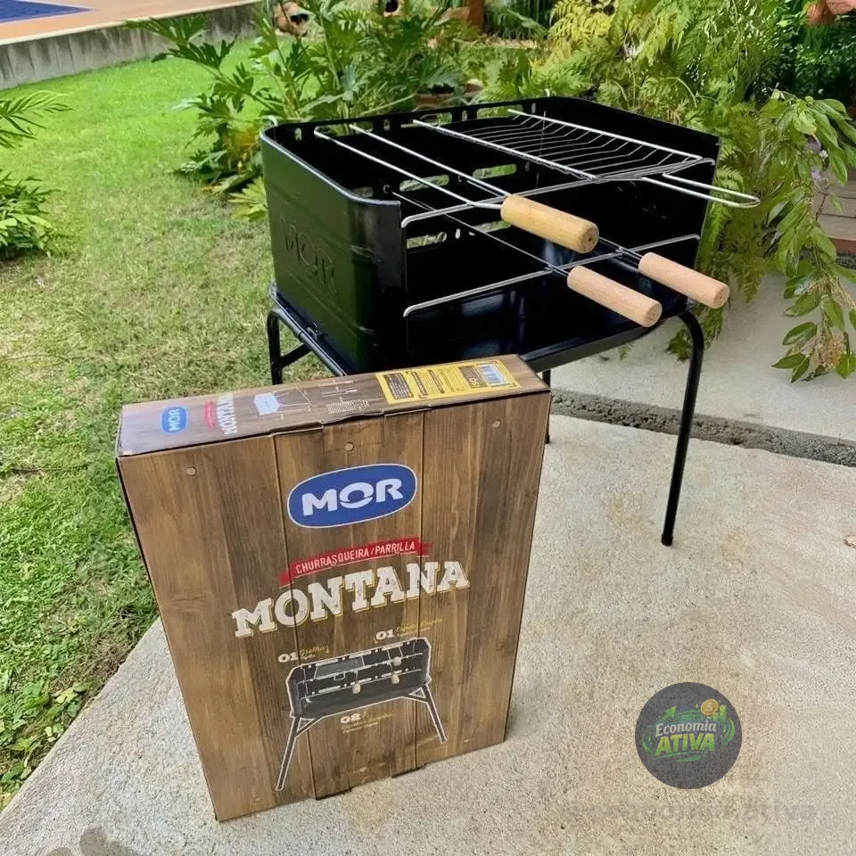 Mor Montana 64x54cm Churrasqueira Preto De Aço