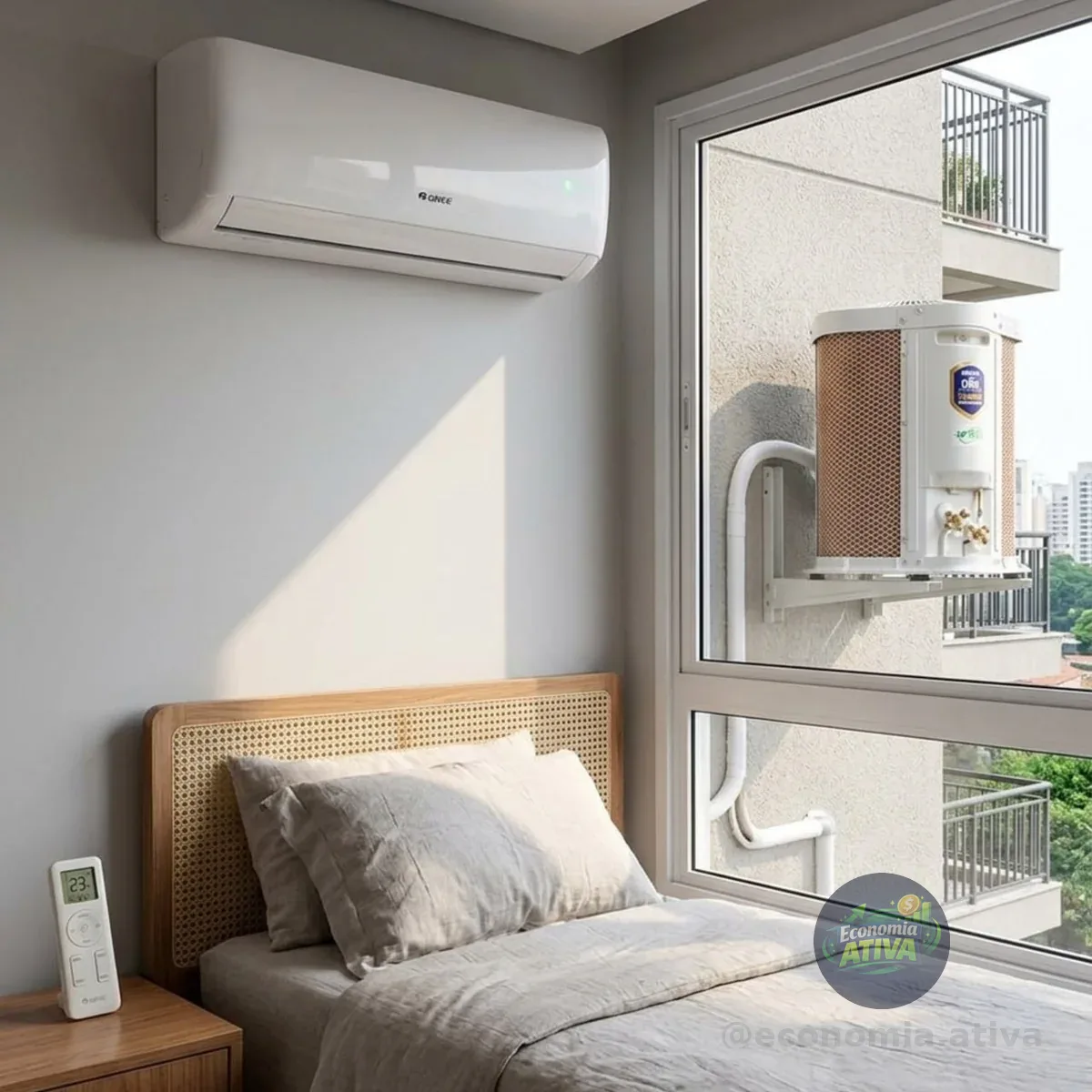 Ar Condicionado Split Hi Wall Gree G-Top Auto Inverter 9000 BTU/h Frio GWC09ATB-D6DNA1A/I – 220 Volts
