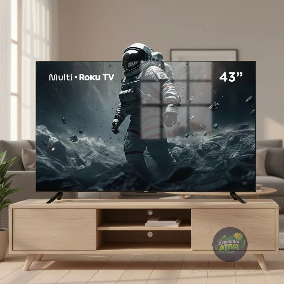 Multi Roku TV 43" Smart DLED FHD Wi-fi 3 HDMI Alexa e Google Home