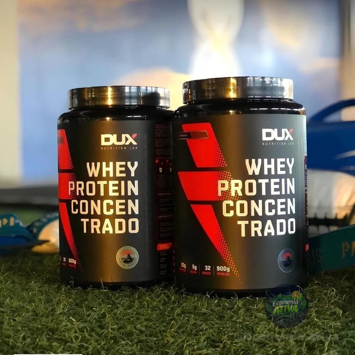 Whey Protein Concentrado Pote (900g), Chocolate Branco, Dux Human Health