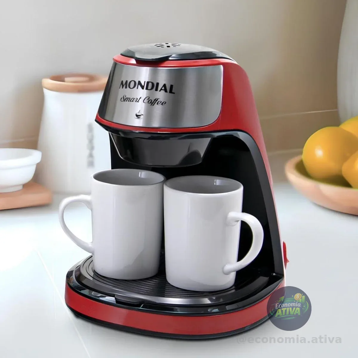 Cafeteira Elétrica Mondial Smart Coffee Cor Vermelho/inox 220v
