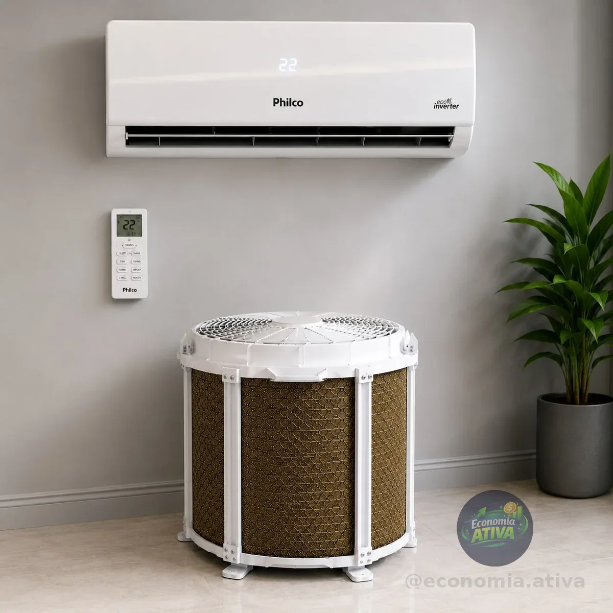 Ar Condicionado Split Hi Wall Inverter Philco 12000 BTU/h Quente e Frio PAC12QC – 220 Volts