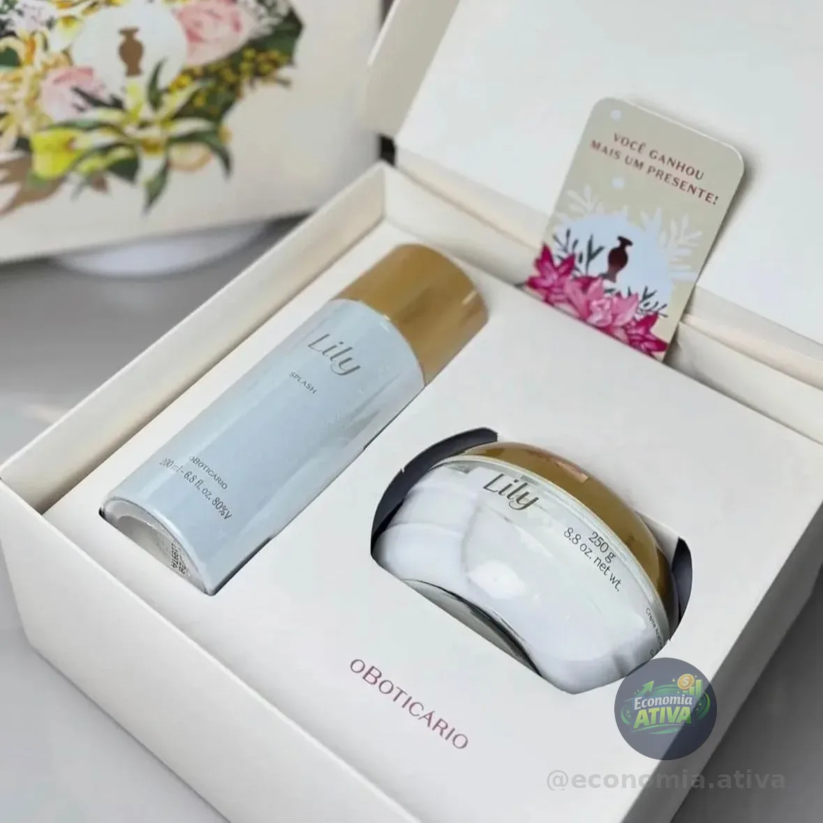 Kit Lily Cuidados - Body Splash - Creme Hidratante Acetinado