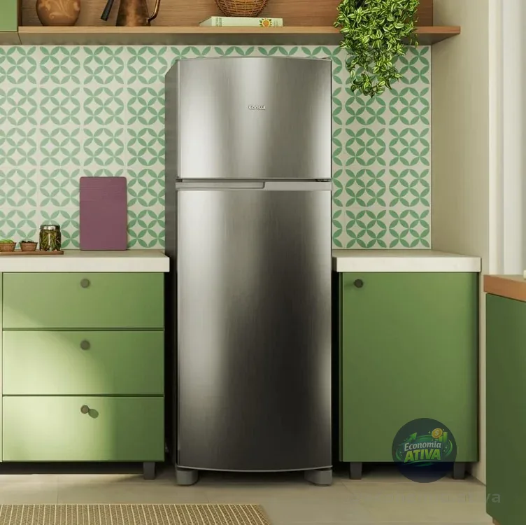 Geladeira Frost Free Duplex 333 Litros Inox Consul - CRM40MK 110v