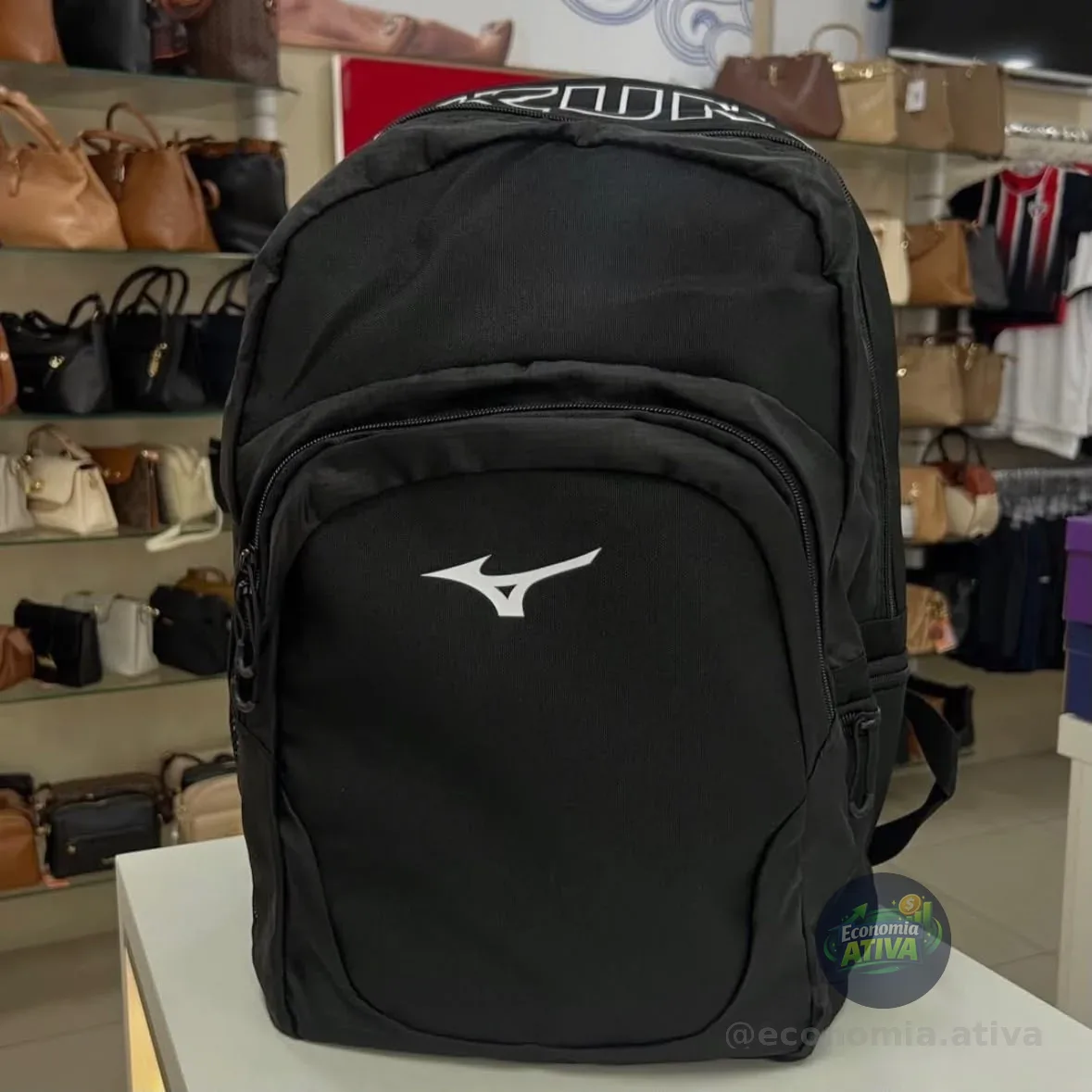 Mochila Unissex Sky Cor Preto Mizuno Liso