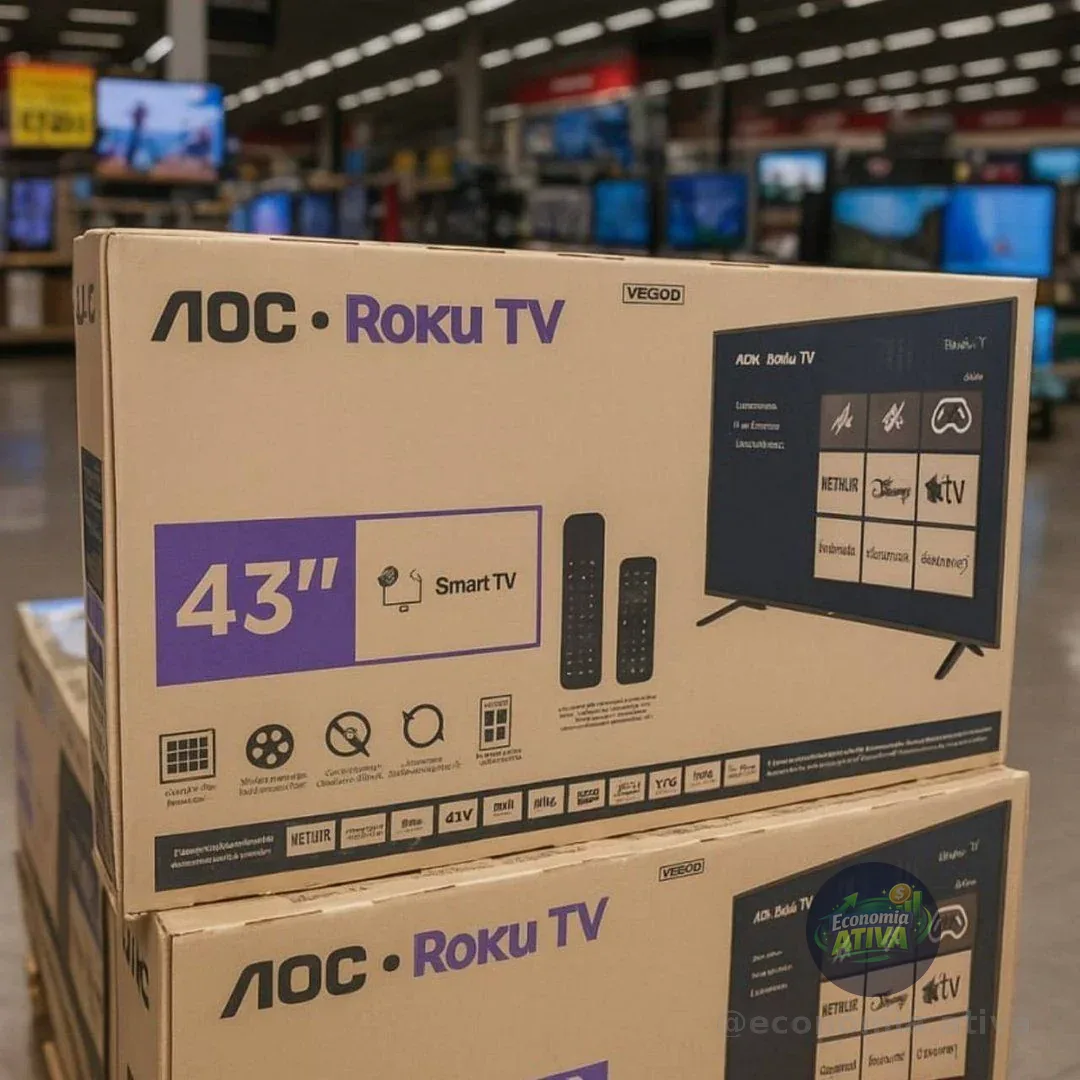 Smart Tv 43 Aoc Led Roku Full Hd Wi-fi 60hz Hdmi Usb 43s5155/78g