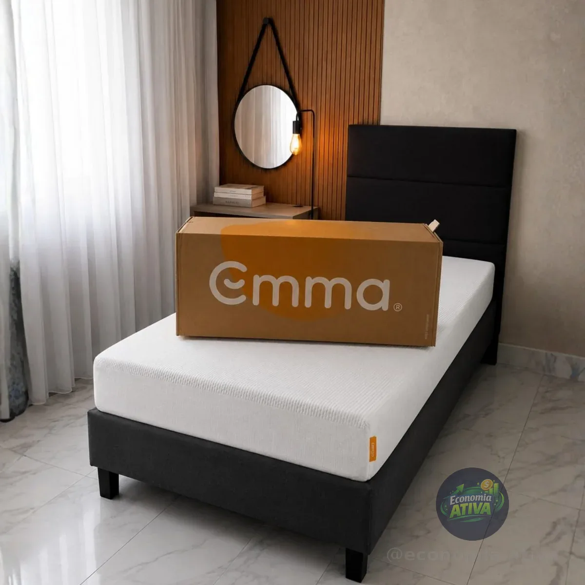 Colchão Emma Solteiro Basics D28 17cm Espuma Firme Conforto Diário  Embalado A Vácuo Branco