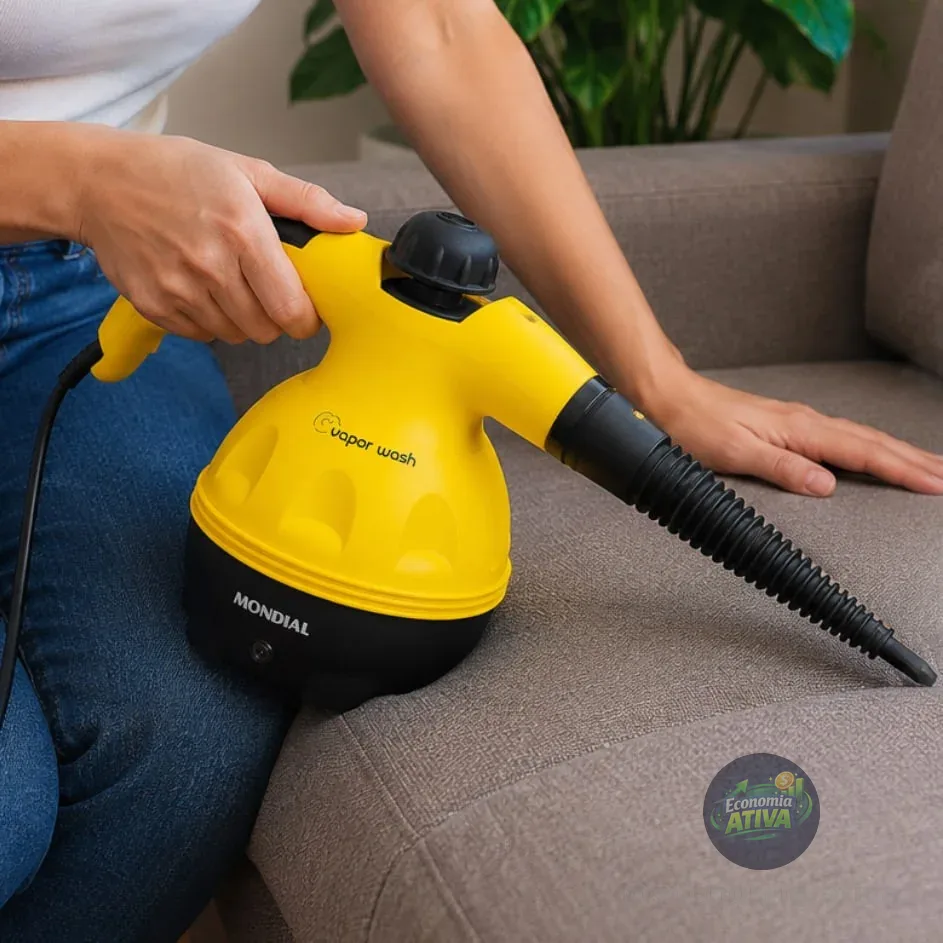 MONDIAL Higienizador Vapor Wash, Amarelo/Preto, 1000W, 110V - HG-01