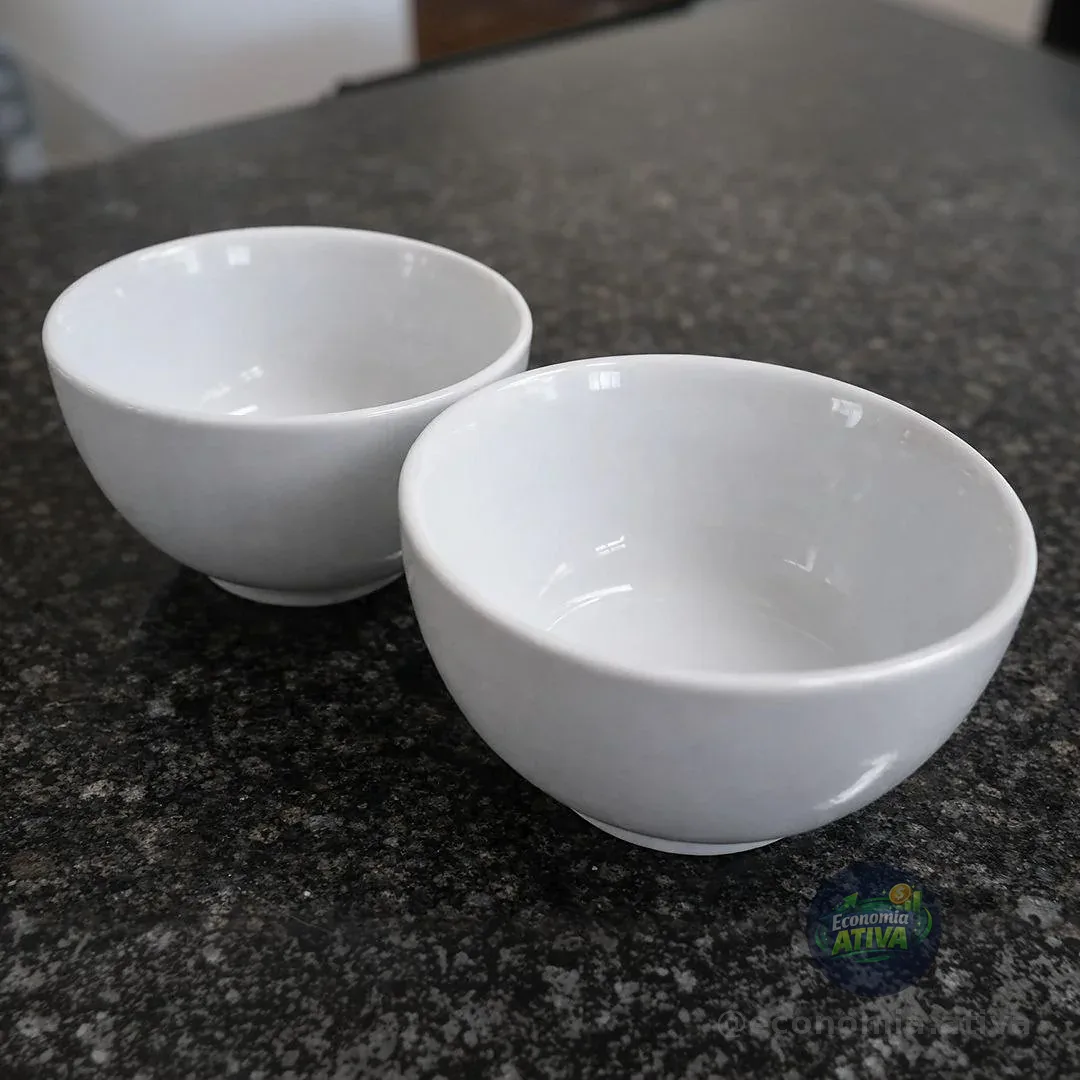 Cumbuca 500ml Porcelana Branca Terramada Tigela Para Sopa Açaí Branco