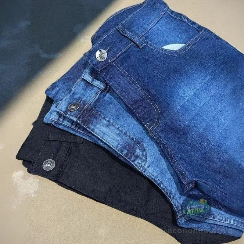 Kit 3 Calças Jeans Masculina Premium Skinny Tradicional Nf