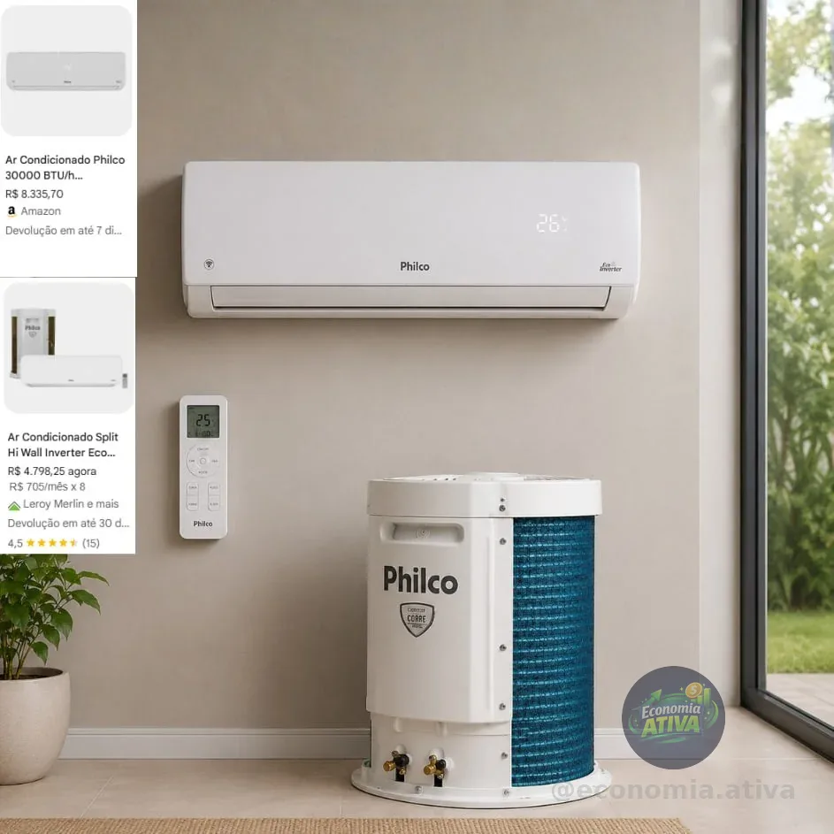 PREÇÃO ‼️ ESSE GIGANTE É PRA GELAR O BAIRRO, INVERTER 30K BTUs DA PHILCO 🤯🔝