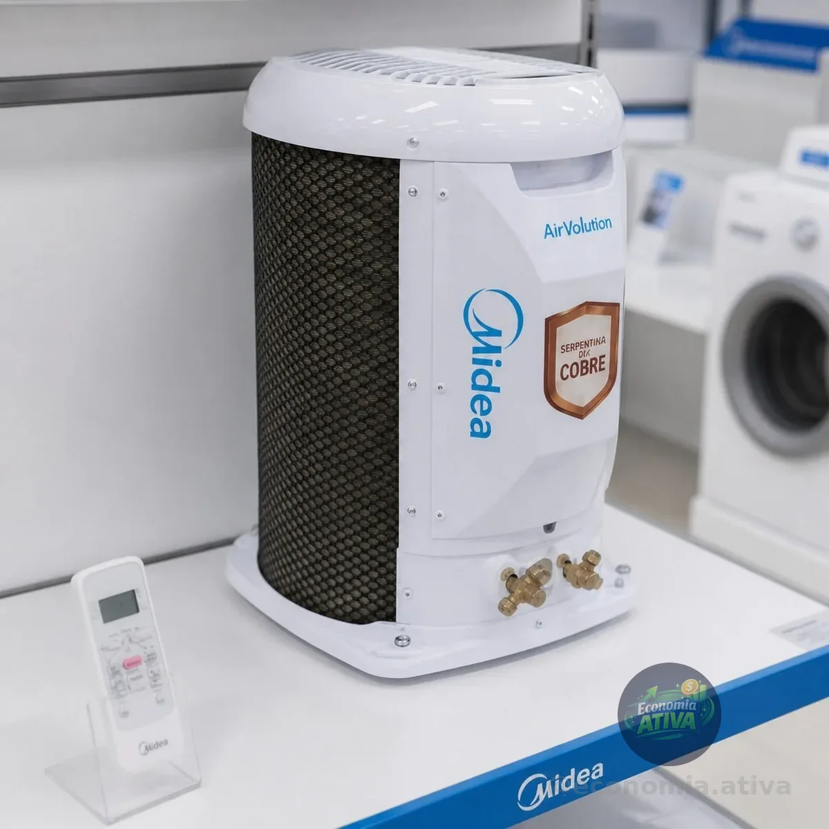 Ar Condicionado Split Hi Wall Midea Airvolution Inverter 9.000 Btus Frio R-32 Branco 220v