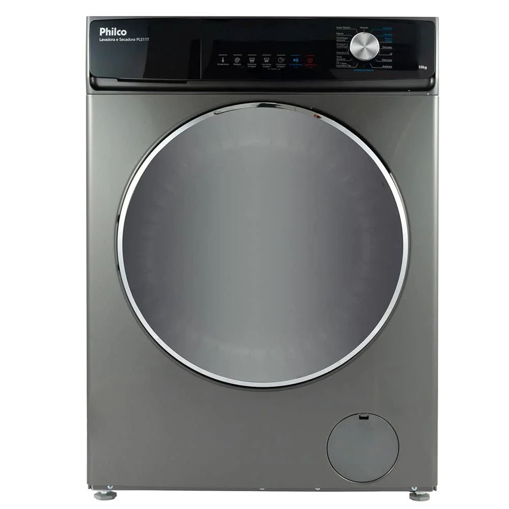 Lavadora e Secadora Philco 11kg Inverter PLS11T Titanium 220V