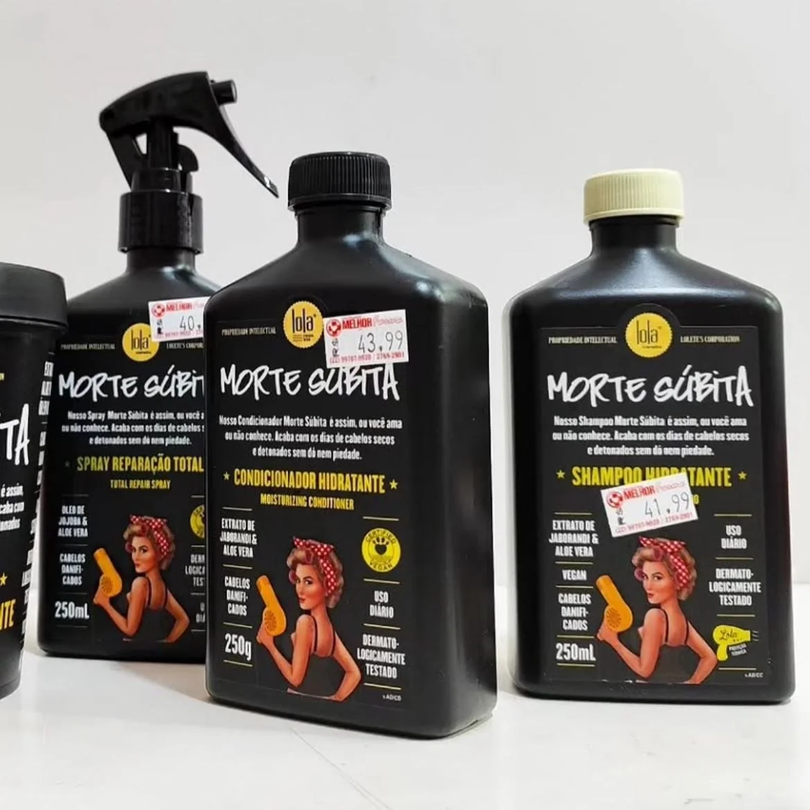 Kit Morte Súbita - Lola from Rio - Shampoo - Condicionador - Spray Reparaçao)