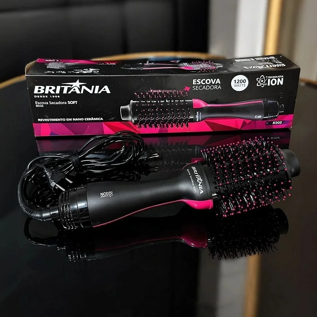 Escova Secadora, Soft Bec02, 1200w, Preto, 220v, Britânia